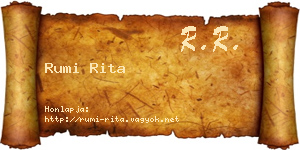 Rumi Rita névjegykártya